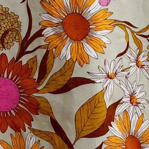 Spartina 449 Linden Skirt Heyward's Rate Gerber Daisy/Daisies Floral Faux Wrap - Picture 4 of 6